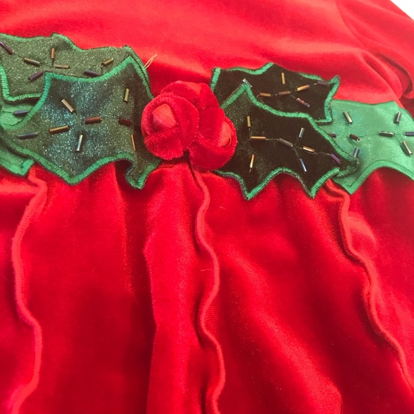 Red and Green Dress- Size 3T - Picture 2 of 5